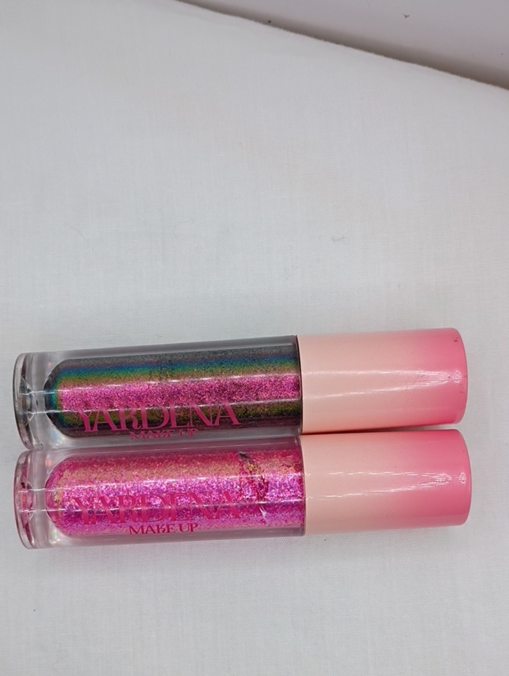 Yardena Pink Glitter Lip Gloss Duo - Iridescent Pink & Bright Pink